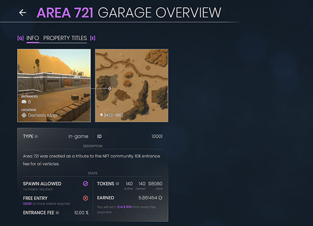Area 721 Garage Overview